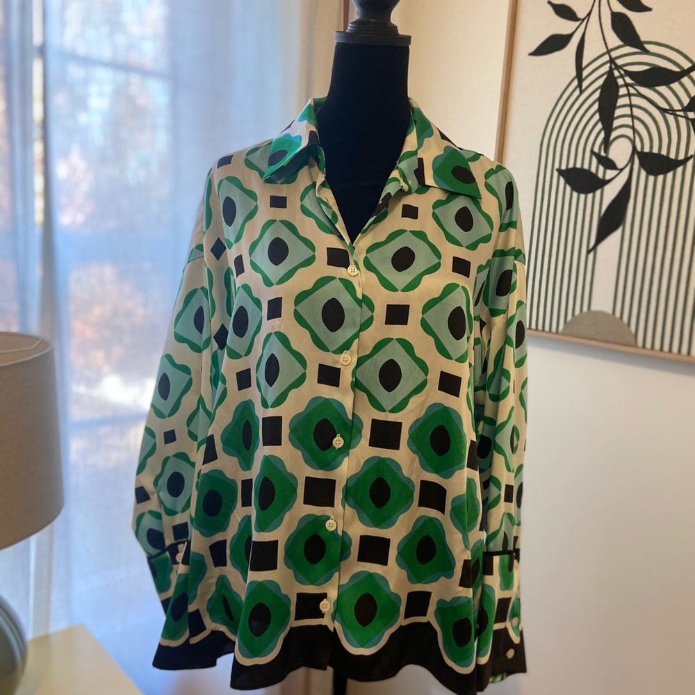 Zara Button Down Blouse Women’s Medium